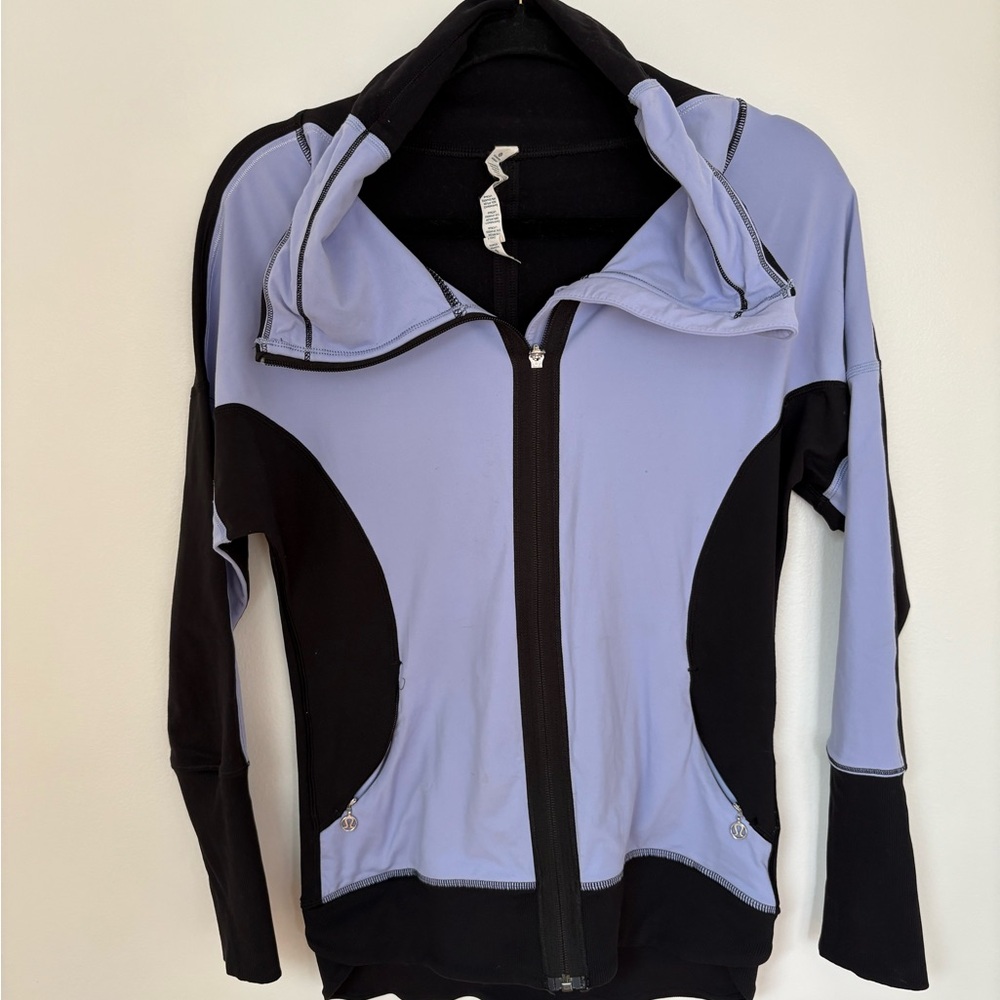 Lululemon Black and Lavender Zip-Up Hoodie